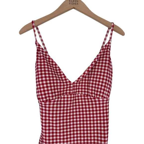 Old Navy Red Gingham One Piece Swimsuit V Neck size 2X NWT - Picture 3 of 12